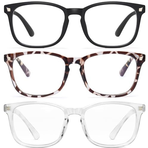 Gaoye Blue Light Blocking Glasses - Fashion Square Fake Eyeglasses, Anti UV Ray Computer Gaming Glasses, Blue Blockers Glasses for Women/Men