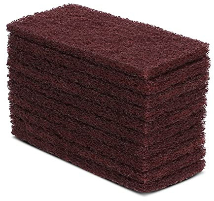 Reinigungsvlies 10 Stück 130 mm x 60 mm Braun Metallfrei Fittinge 900 g/m² Putzvlies zum Löten Kupferrohre Kupfer | Lötfitting Putzflies Lötverbindung Kupferrohr Reinigungspad