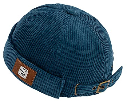 YAMEE Keps herr hatt dam dockarkeps unisex dockningsmössa hamnmössa sjömansmössa herrhatt bikerkeps hatt vandringsmössa sjömanskeps (kepsens omkrets: 56–58 cm), DZM92/blå, En Storlek
