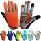 LOVMEAD Fahrradhandschuhe Kinder für Jungen Mädchen Alter 4-12, MTB Handschuhe Paar Outdoor Sport Rennrad Fahrrad Bike Handschuhe Frühling Sommer (M, Orange)