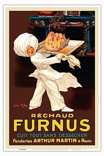 Réchaud Furnus Stoves - Cook Everything Without Drying Out (Cuit Tout sans Dessécher) - Vintage French Advertising Poster by Jean D'Ylen c.1926 - Master Art Print (Unframed) 12in x 18in