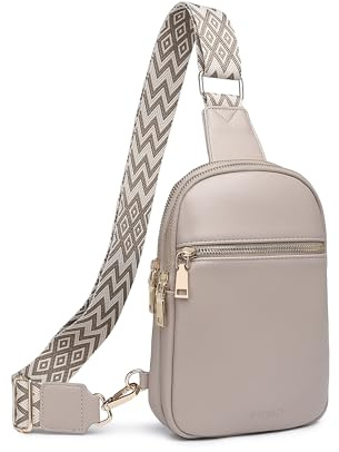 DIOMO Stöldskyddsväska liten axelväska för kvinnor crossbody väska trendig, RFID midjeväska veganskt läder för kvinnor resebälte handväska, 1-grå, Klassiskt mode retro