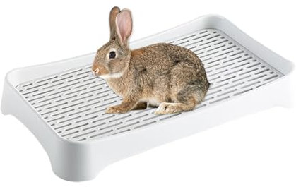 Kleine Kaninchen-Toilette, Kaninchen-Toilette, Kaninchen-Toilette, Langlebige Kaninchen-Toilettenbox, Haustier-Toiletten-Toiletten-Hasen-Box, Erwachsenes Meerschweinchen, Kaninchen-Toilette, Kaninchen