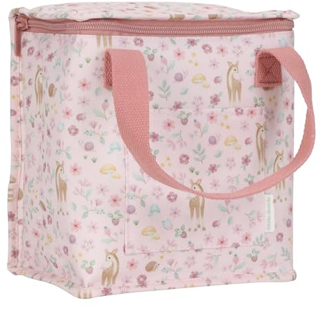 Little Dutch Bolsa térmica para almuerzo para niños, niñas, rosa con flores, ciervo - Jardín de hadas