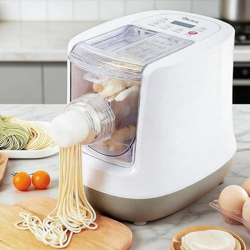 260W elektrisk pastamaskin, multiformad extruder och degark för att göra spaghetti, nudlar, knödelskinn och makaroner i köket