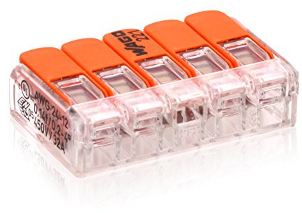 Lot de 50 bornes de connexion 221-415 WAGO avec levier de commande 5 fils