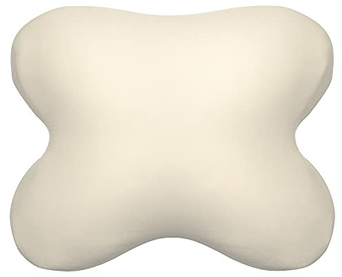 Edda Lux Bezug passend für Tempur OMBRACIO Schlafkissen, 60/56 x 50/48 cm, formbeständiger Jersey Kissenbezug für Schmetterlingskissen, aus 100% Baumwolle, in Natur