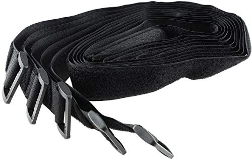ChiliTec Klettband mit Öse, 5er Pack 80x3cm, schwarz