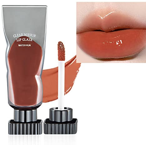 MEITREND Lip Gloss, Tinted Balm, Liquid Lipstick Stain, Clear Mirror Lipsticks Long Lasting Non-stick Cup Tint Blush Glaze Plumper Make Up (05 Ginger sugar), Pack of 1