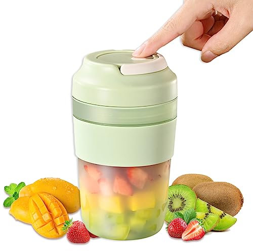 EMEBAY Mini Mélangeur Portable Autonettoyage, Mixeur Portable à Smoothie, Tasse à Jus, Presse-agrumes électrique USB Rechargeable avec 4 Lames Blender Portable pour Cuisine Bureau Voyage
