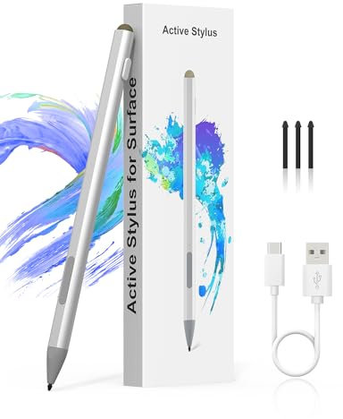 Surface Pro 11 Copilot Pen for Surface Go 2/3/4/Book/Laptop/Studio - Surface Pro 11/10/9/8/7/6/5/X Stift - mit 4096 Druckempfindlichkeit & Palm Rejection USB-C-Schnellladung Microsoft Surface Go Stift