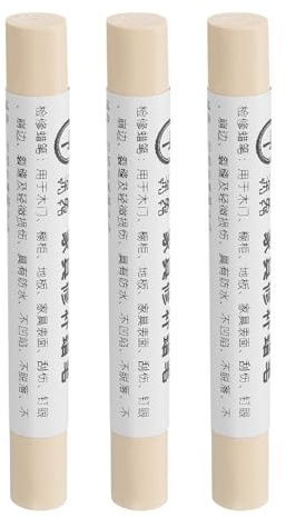 QUARKZMAN Crayon per Riparazione Mobili, 3pz - Stucco per Cera per Legno, Ritocco Pennarelli per Mobili - per Coprire Graffi Fori Tavoli Scrivanie Pavimenti Legno, Beige