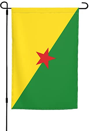 Drapeau de Guyane française drapeau de jardin 12x18 pouces drapeaux de jardin extérieurs Double face drapeau Vertical décoration extérieure de pelouse de cour