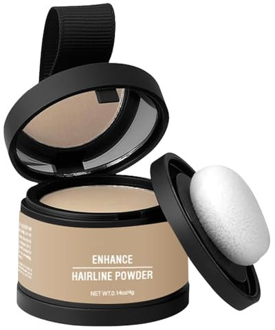 Haarpuder, Hairline Powder, Haarverdichtungs Ansatzpuder, Haaransatz Puder Mit Spiegel , Schnell Abdeckender Wurzel Concealer, Haaransatz Shading Concealer Puder Zum Auffüllen Von Dünnem Haare