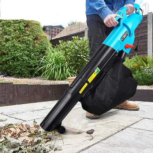 Soffiatore Aspirafoglie Da 3000 W - Cavo Da 15 M, Soffiatore Elettrico Da Giardino 3 In 1/Trituratore Aspirapolvere Con Sacco Di Raccolta Da 45 Litri, Leggero E Compatto