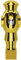 Automaten Hoffmann Kickerfigur Golden Goal | Ohne Gewichtsausgleich | 1 Stück | Schwarz | Hart-Kunststoff, geriffelte Ballangriffsfläche, 107 mm, 44,5 g, 70 mm Lochabstand