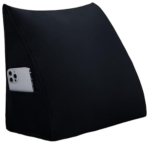 LELEFIDO Lesekissen – Dreieckiges Keilkissen für Bett und Sofa, Komfortables Rückenkissen, weiches Stützkissen zum Lesen und Entspannen, mit abnehmbarem und waschbarem Bezug