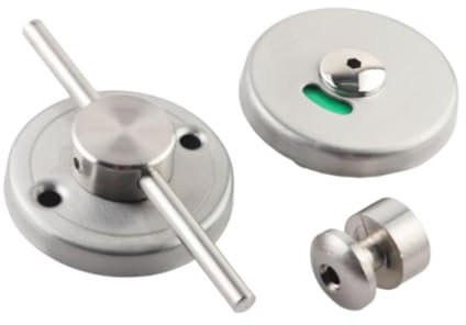 MagiDeal Cerradura indicadora para baño, herrajes para partición, conexión de herrajes, cerradura de varilla redonda, para baño de restaurante, almacén