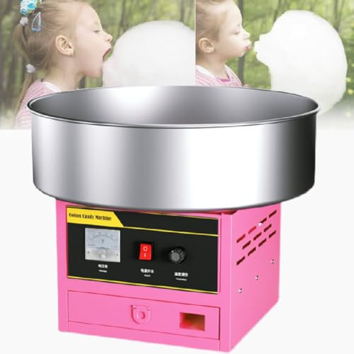 kommersiell sockervaddsmaskin, elektrisk sockervaddsmaskin, marshmallow tillverkare kommersiell, lämplig för olika fester, rosa (Pink)