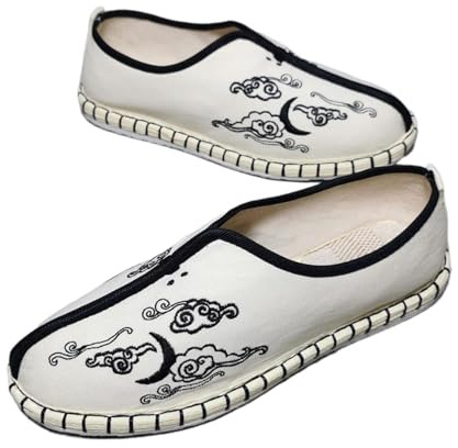 SXTYYH Kinesiska Traditionella Kung Fu Skor Etnisk Stil Tai Chi Kampsportsskor Lättviktiga Handgjorda Broderade Casual Tygskor for Daglig Träning