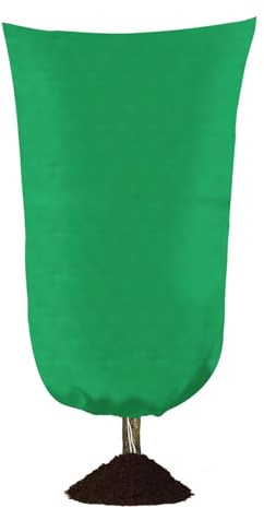 para plantas Protección contra heladas - Paquete de 4 paños anticongelantes con cordón con cremallera, chaqueta de exterior reutilizable | Arbusto Árbol Planta en maceta Protección invernal