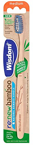 Wisdom re:New Bamboo Handle Toothbrush - Medium
