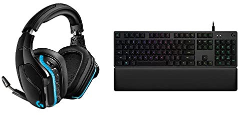 Logitech G935 Wireless Gaming RGB Headset + Logitech G513 Mechanical Gaming Keyboard with Palm Rest