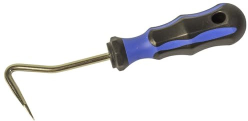 Dönges Hufkratzer für Pferde - Präzise Hufreinigung, Vernickelt 155 mm, Langlebiges Werkzeug für Pferdepflege, Rutschfester Griff für sicheren Halt, Perfekt für Stall & Weide, Robust & Effizient