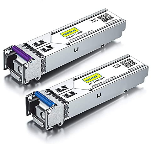 a Pair of 1.25G SFP Bidi Transceiver 1000Base-BIDI,1490nm/1310nm SMF,up to 20km,for Cisco GLC-BX-D,Ubiquiti UniFi UF-SM-1G-S,Mikrotik, D-Link,Netgear and More
