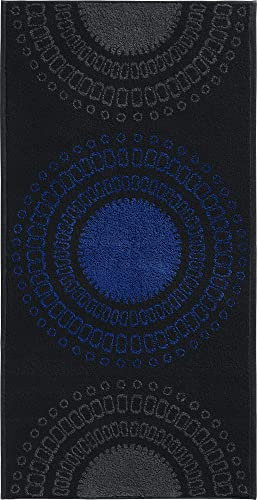 REDBEST Handtuch Kreise blau Größe 50x100 cm - leichte, weiche Qualität, saugstark, sehr strapazierfähig