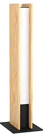 EGLO Connect.z Smart-Home LED Tischlampe Anchorena-Z, Tischleuchte, ZigBee, App und Sprachsteuerung Alexa, warmweiß-kaltweiß, RGB, FSC100HB, dimmbar, Holz Tischleuchte