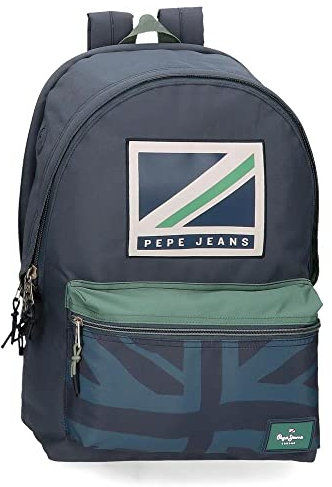 Pepe Jeans Tom Mochila para Portátil, Azul, 15,6