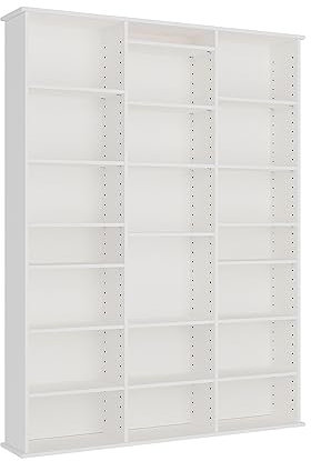 Vicco CD-Regal Anna, Weiß, 105 x 136 cm mit 21 Fächern