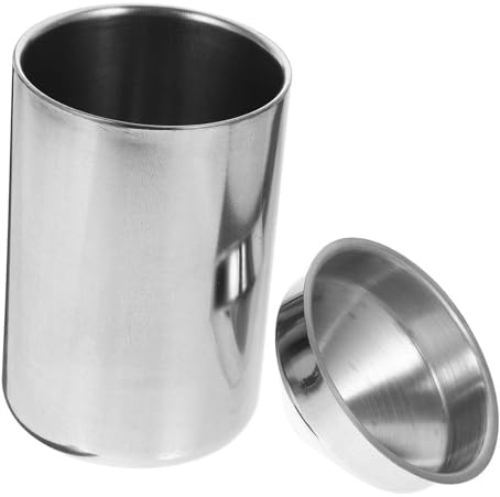 ABOOFAN Posacenere Portatile per Auto in Acciaio Inox Argento Design Smontabile e Facile da Pulire per Ufficio e Camera da Letto