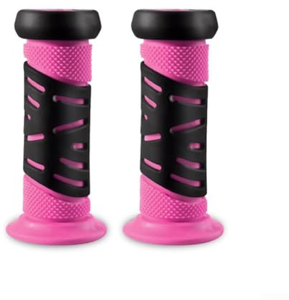 Empuñaduras de goma antideslizantes para manillar de bicicleta, para niños, niñas, triciclo, scooter, impermeable, fácil de instalar, varios colores (rosa)