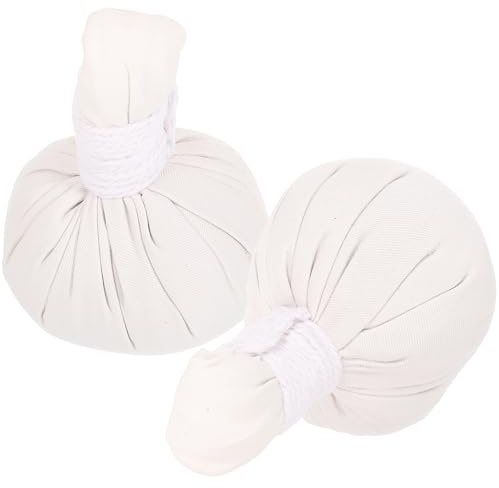 ASAKKURA Bolas de Masaje Hierbas para Aliviar Dolores Musculares, Bolsa de Calentamiento Natural de Algodón, 2 Piezas para Spa y Uso en Casa
