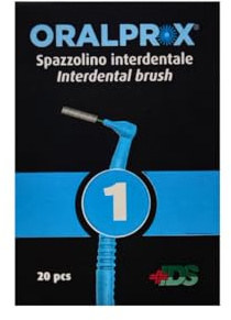 OralProx® Scovolini Interdentali Micro Tascabili – Pulizia Profonda Spazi Interdentali – Anima Rivestita – 9 Misure – 20 Pz Blisterati Singoli (1 - Azzurro)