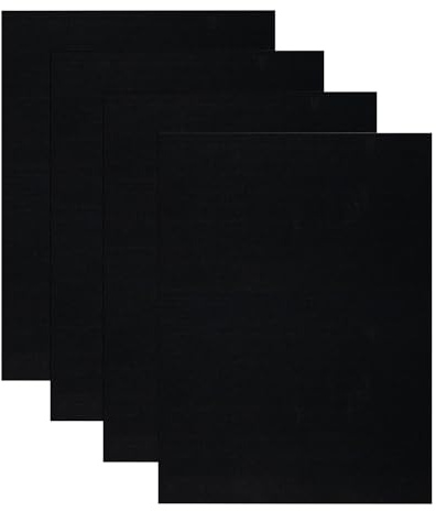 4 stycken återanvändbara bakplåtspapper för ugn 40 x 33 cm, återanvändbart bakpapper svart, non-stick bakmatta kan skäras till, värmebeständiga ugnsinlägg för gasgrill och elugn, diskmaskinssäkra