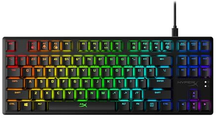 HyperX Alloy Origins Core – RGB Mechanische Gaming Tastatur, Tenkeyless, HyperX Aqua, (QWERTY – US Layout)
