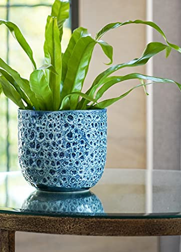 Ivyline Sapphire Reactive Glaze Planter H16Cm D16Cm, One Size