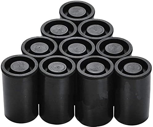 DHER Schwarze Filmdosen10PCS Filmbox AngelköDerbox Mit Deckel, Filmspule Mit Guter Luftdichtheit, Gerade Filmspulenbox Verwendet FüR Wissenschaftliche Kleinaufbewahrung Und ZubehöR FüR Die Schatzsuche
