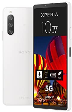 Sony Xperia 10 IV (smartphone 5G, pantalla OLED de 6 pulgadas, cámara triple, conector de audio de 3,5 mm, batería de 5000 mAh, Dual SIM híbrida), 24 + 6 meses de garantía [exclusivo de Amazon], color