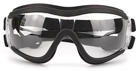 Ranuw Hundebrille für mittelgroße und kleine Hunde, Anti-UV-Schutz, wasserdicht, winddicht, transparent, verstellbar, verstellbar, UV-Schutz, Hundebrille