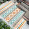 Famibay Tappeto da Esterno Grande 180 x 270 cm Tappeto Esterno Impermeabili Eeversibili Lavabili Plastica resistente ai raggi UV per giardino, patio, spiaggia, picnic, campeggio, cortile