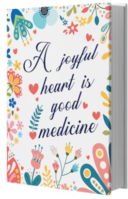 NBEADS Copertina Per Libro Estensibile, 40x25cm Custodia Per Libro Elastica Per Libri Tascabili E Libri Da Leggere, Un Cuore Gioioso È Una Buona Medicina