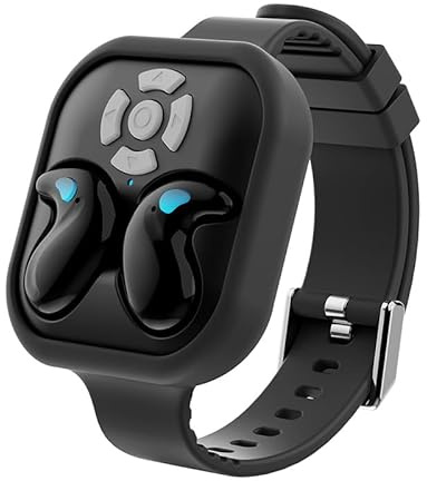 Mini Sleep Earbuds Bluetooth 5.3, Noise-Canceling Sleep Headphones for Deep Sleep | Wristband Design with Remote Control & Page Turner (Black)