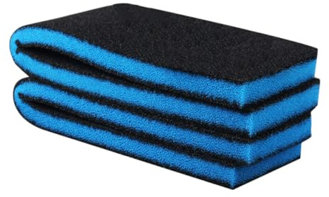 Didiseaon 3 Piezas Filtro Esponja Bioquímica Negra de Doble para Acuario de Media Filtrante Activada para Tanques de Agua Dulce y Filtro Predecantador Resistente y Adaptable