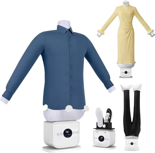 Machine à repasser automatique 3.0, fer à vapeur portable ironing machine steam, défroisseur rapide 8 minutes, sèche-linge et défroisseur mains libres pour pantalons/T-shirts/chaussures/jupes