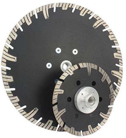 Weischer® - Diamanttrennscheibe 125 mm mit Flansch M14 | Turbo Diamantscheibe Trennscheibe segmentiert | für Beton, Pflaster, Stein, Ziegel, Fliese