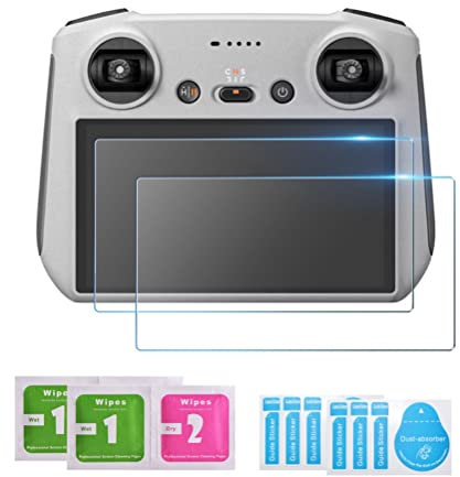 KKPLZZ Mini 3 Pro Drone Screen Protector, 2PCS HD Anti-scratch Tempered Glass Monitor Screen Protector Film for Mini 3 Pro RC Smart Controller